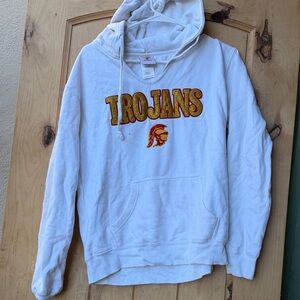 White Trojans Hoodie Sweater